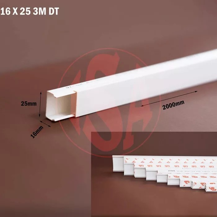 

PVC Kabel Protektor TF 16x25 dengan 3M Double Tape (2 Meter)