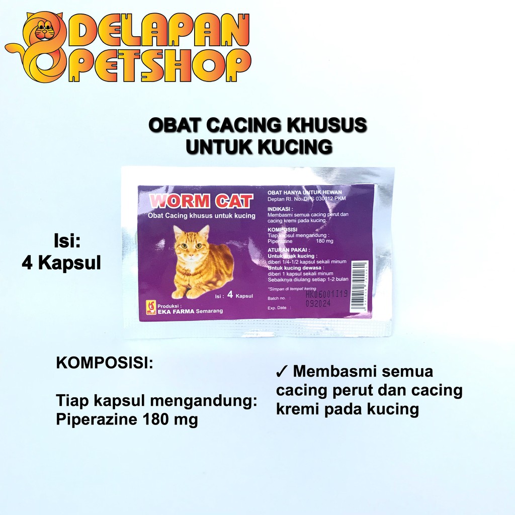 WORM CAT Obat Cacing Khusus untuk Kucing | Shopee Indonesia