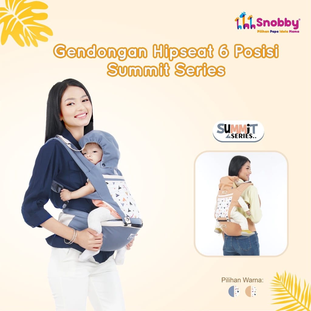 elmu_babyshop / Snobby Gendongan Bayi Hipseat 6 Posisi + Saku Sirkulasi Print Summit Series - TPG 62