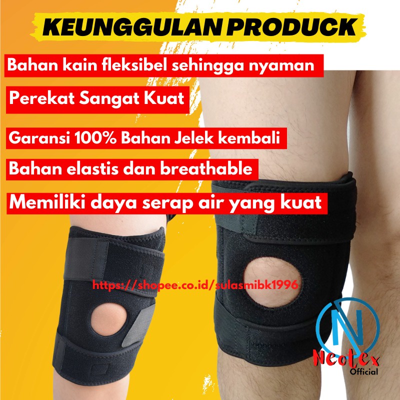 Deker Pelindung Lutut Dekker Penyangga Pengaman kaki Olah Raga Decker Penyanggah Lutut Voli Radang nyeri Sendi patella brace protector