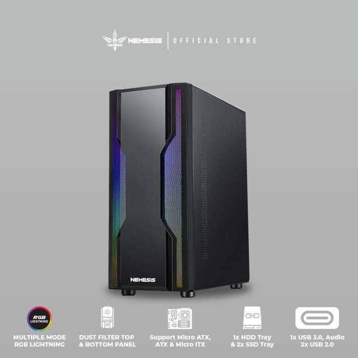 NYK Nemesis Casing Komputer Gaming T60 Abaddon - PC Case