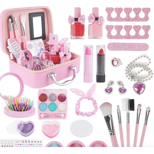 Mainan Kosmetik Anak Perempuan Mainan Make Up Anak Cewek Children Pretend Plays Kado Anak Rias Wajah Tas Kosmetik Anak Make Up KIt Set