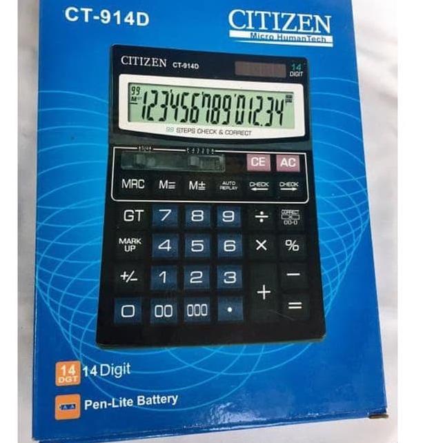 

Big Sale - BESAR Kalkulator Citizen 914D 14 digit - Kakulator Dagang / Kalkulator Check / Calculator Besar 한