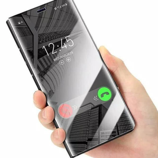 Cuci Gudang case SAMSUNG NOTE 10 / 10 PLUS FLIP COVER MIRROR STANDING VIEW CASE