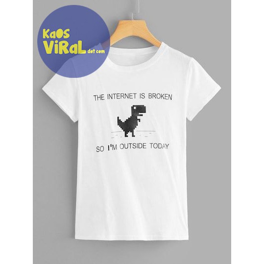 BAJU KAOS GAMING OFFLINE THE INTERNET IS BROKEN T-SHIRT