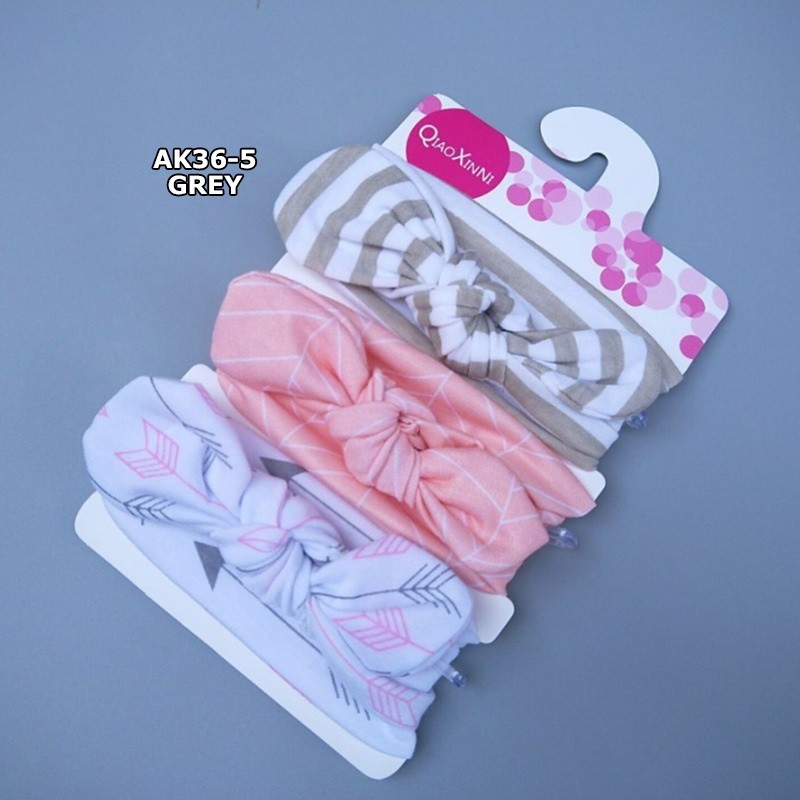 Bandana Bayi 3in1 Motif Lucu - Headband Bando Anak Import