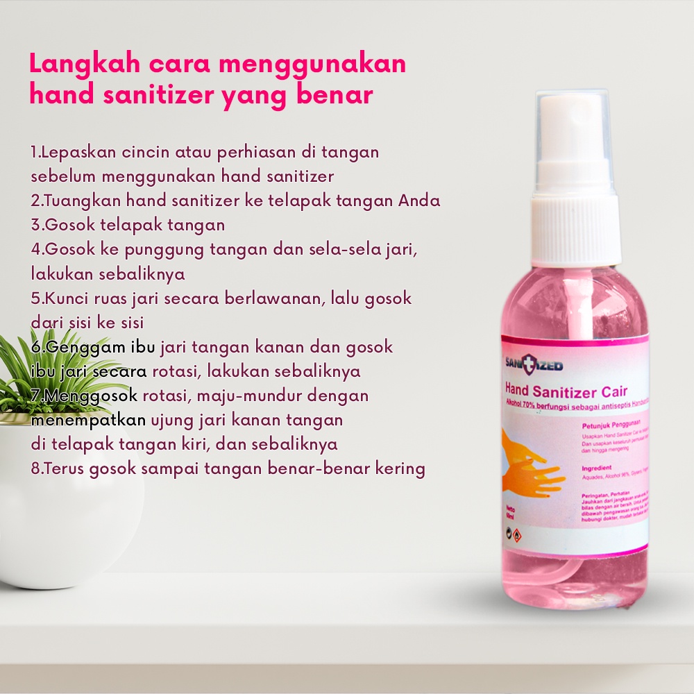 HAND SANITIZER CAIR SPRAY 60ML IZIN KEMENKES HANDSANITIZER CAIR 60ML SPRAY KUALITAS PREMIUM READY STOCK