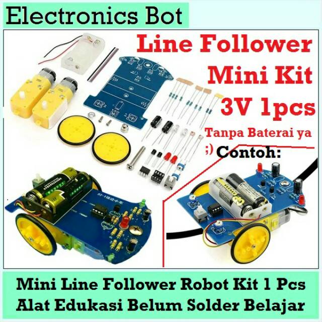  EBS DIY Line Tracer Follower Kit Robot  Edukasi  Smart Car 