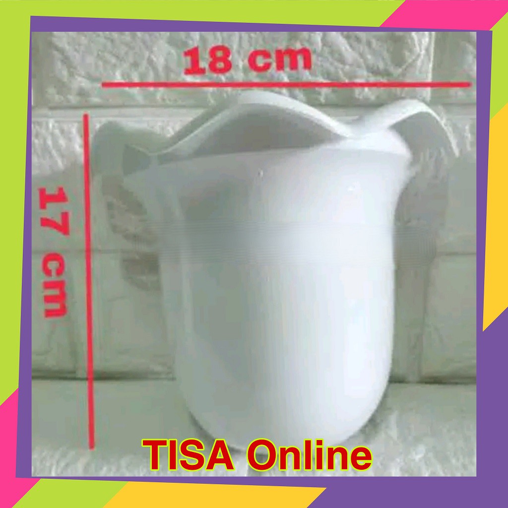 303 [Grosir] Pot bunga plastik dinding putih / Pot bunga gantung / Pot tanaman artificial 805