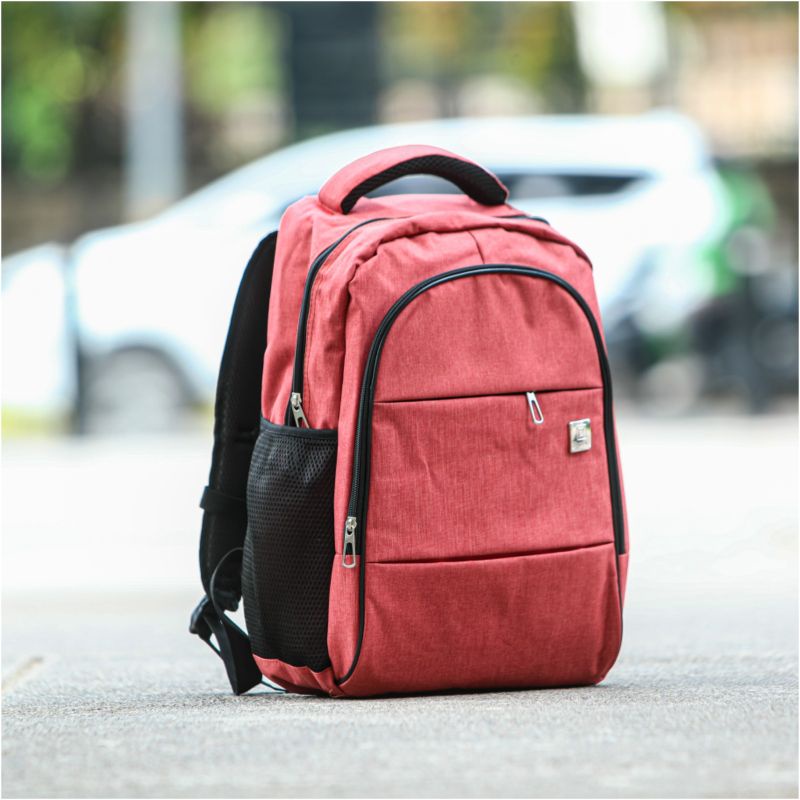 Tas Ransel Laptop 14 inc Cewek Cowok Kanvas Cloting