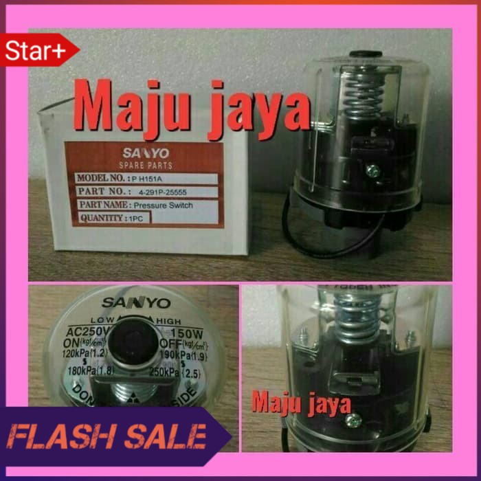 Otomatis ORIGINAL SANYO  pompa air 125 watt hitachi shimizu ps 130 135