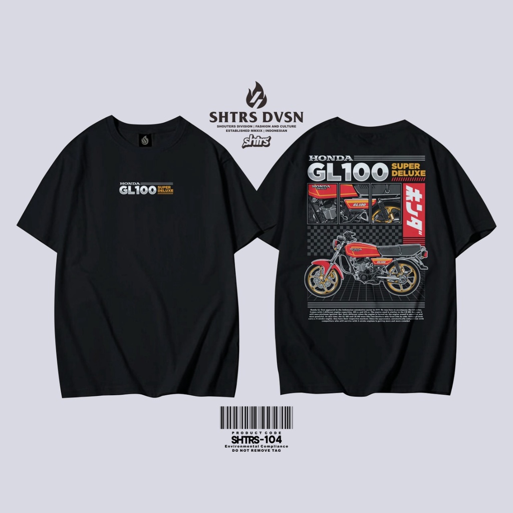 Baju Atasan Kaos Distro Motor Pria Lengan Pendek Terbaru Keren 2022 GL 200 Herex