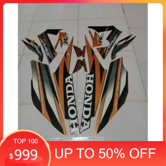 Stiker supra x 125r 2006/2007 hitam coklat