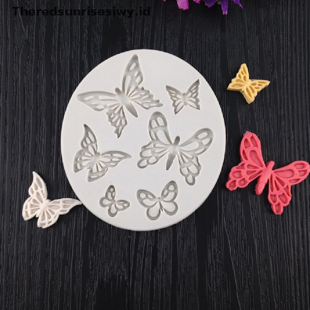 # Alat Rumah Tangga # Butterfly Cetakan Fondant Bentuk Kupu-Kupu Bahan Silikon Untuk Dekorasi Kue Pernikahan