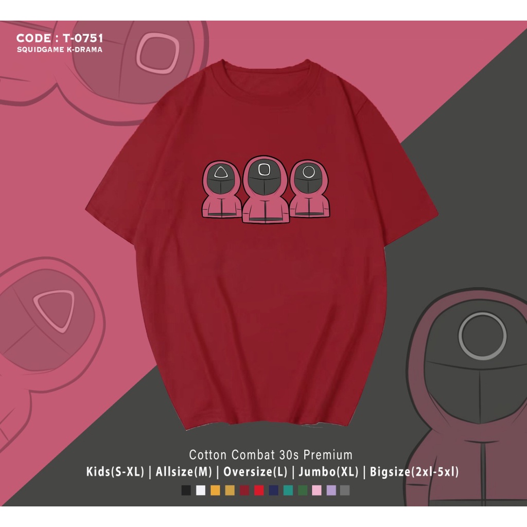 T-SHIRT K-DRAMA SQUID GAME  LOGO / K-DRAMA / NETLIX / UNISEX / BAHAN KATUN PREMIUM / KAOS SANTAI WANITA &amp; PRIA