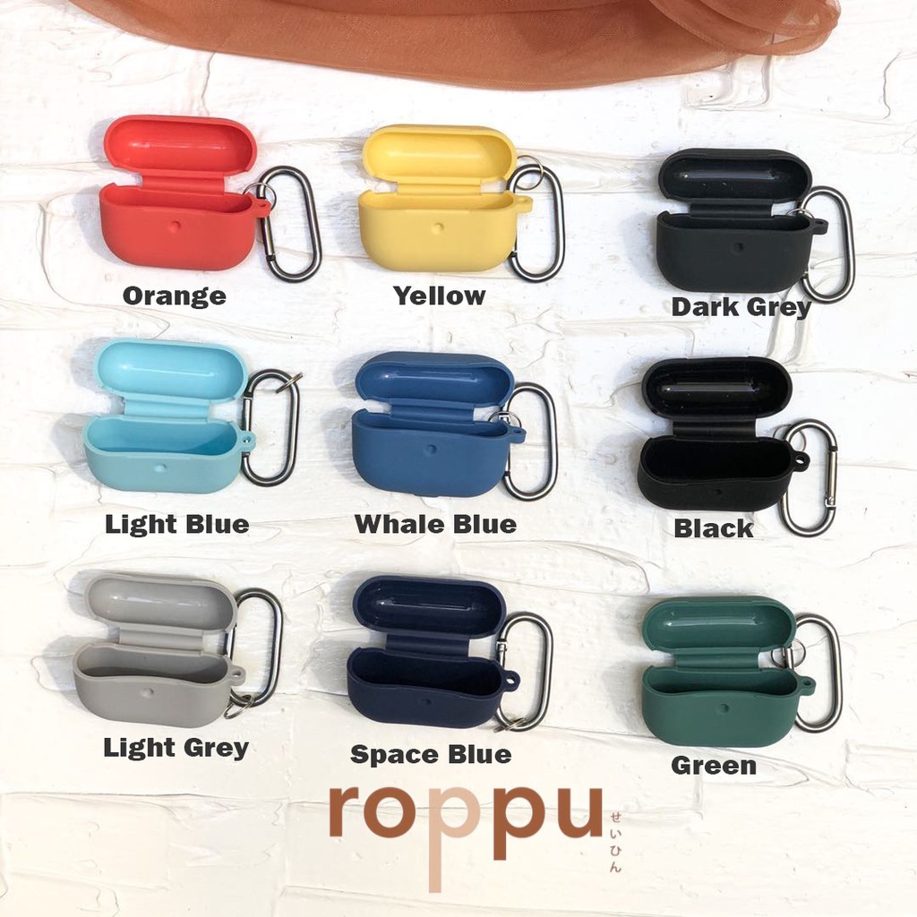 Roppu Case Airpod Pro Silikon Pelindung Silicone Case Free Metal Hook