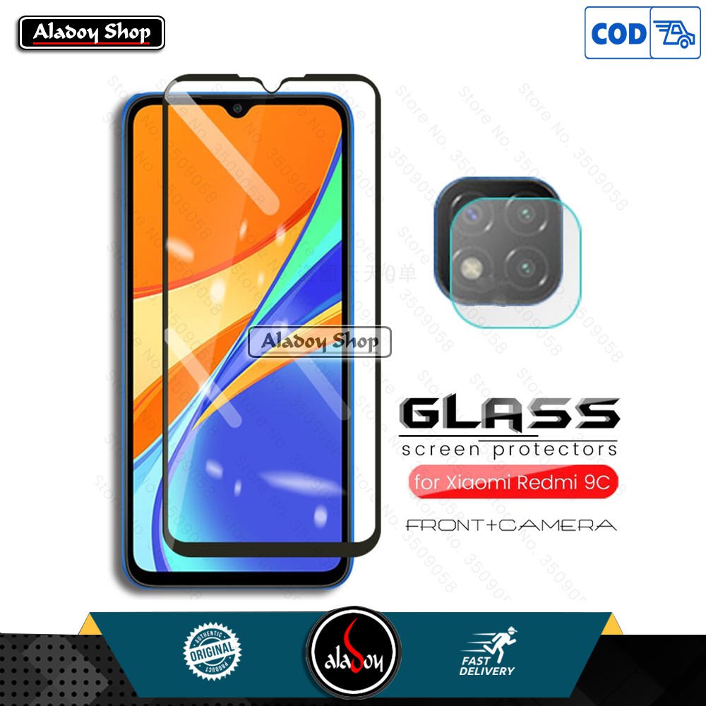 PAKET 3 IN 1 Case Xiaomi Redmi 9c Softcase Anti Crack + Tempered Glass Layar + Tempered Glass Camera