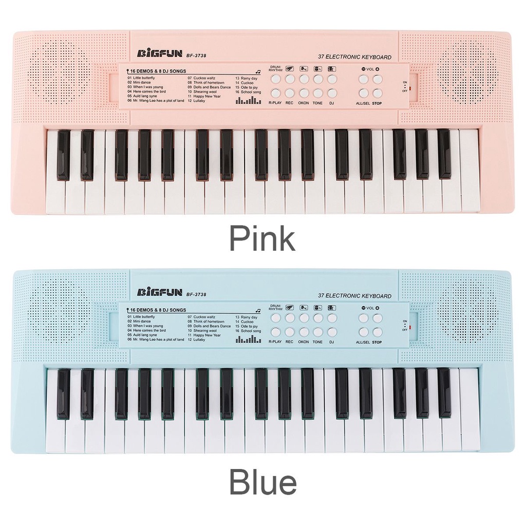 Keyboard Piano Digital Elektronik 2 Warna Dengan Mikrofon Untuk Hadiah Anak