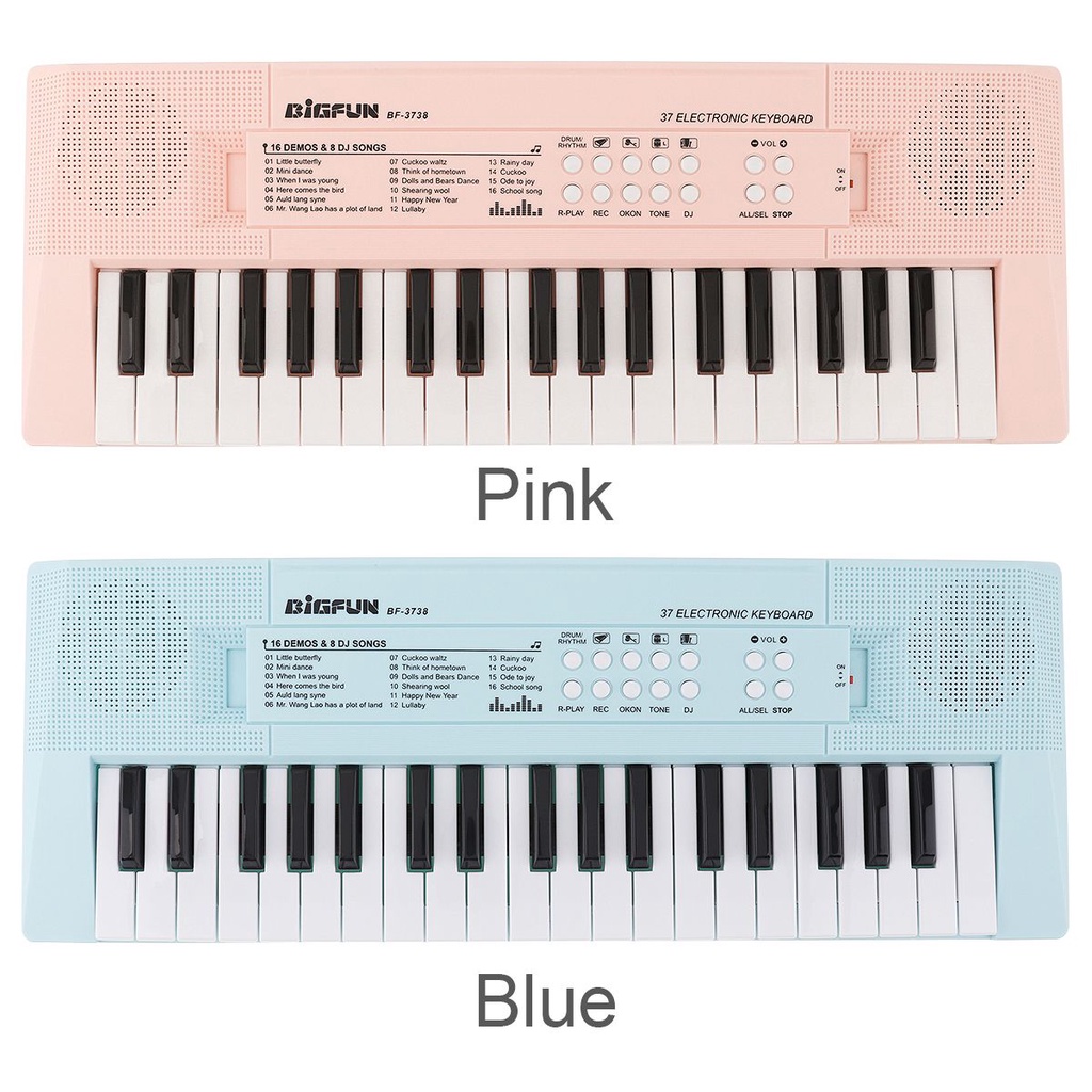 Keyboard Piano Digital Elektronik 2 Warna Dengan Mikrofon Untuk Hadiah Anak