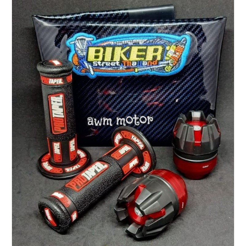 Paket Sarung Jok Kulit Jok Karbon Biker Plus Handgrip New Protaper Plus Jalu As Roda Depan Universal