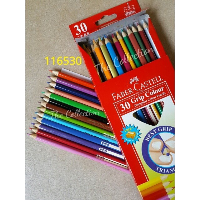 

ATK0379FC 116530 30 warna Grip Colour Pencils Faber Castel Triangular TOJ99
