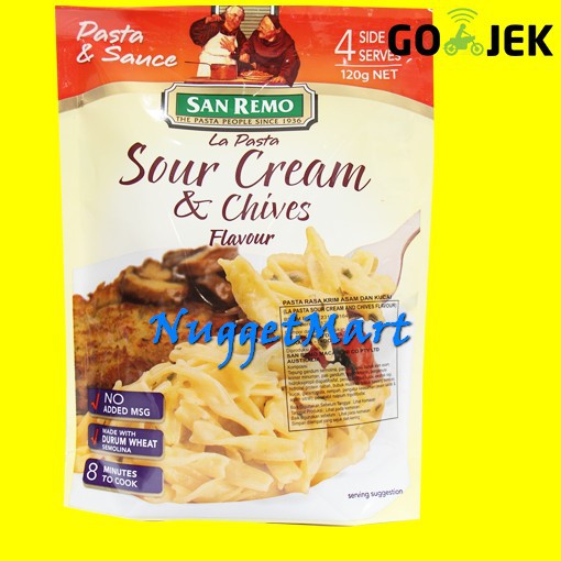 

SAN REMO LA PASTA SOUR CREAM & CHIVES 120 GR