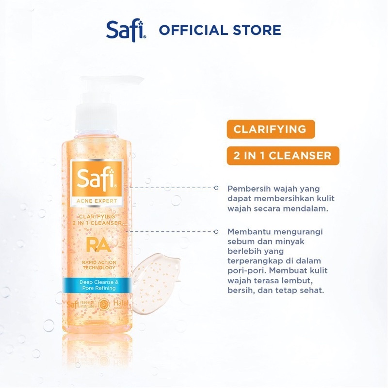 Safi Acne Expert | Whip Foam 2in1 Cleanser Acne Gel Moisturizer Sebum Control