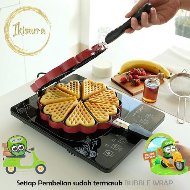 Panci Cetakan Kue Waffle Maker PFOA Free Nupon Anti Lengket