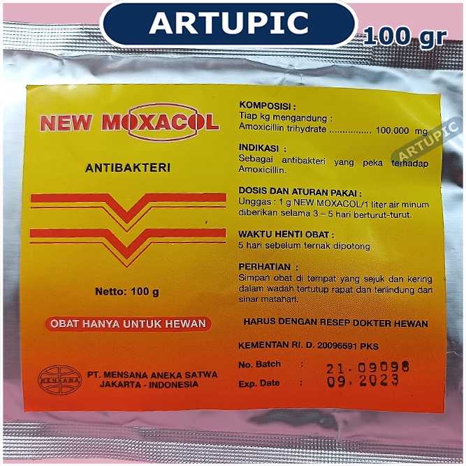 NEW Moxacol 100 gram Antibakter Amoxicilline Kandungan Setengahnya Moxacol Forte Mensana Artupic