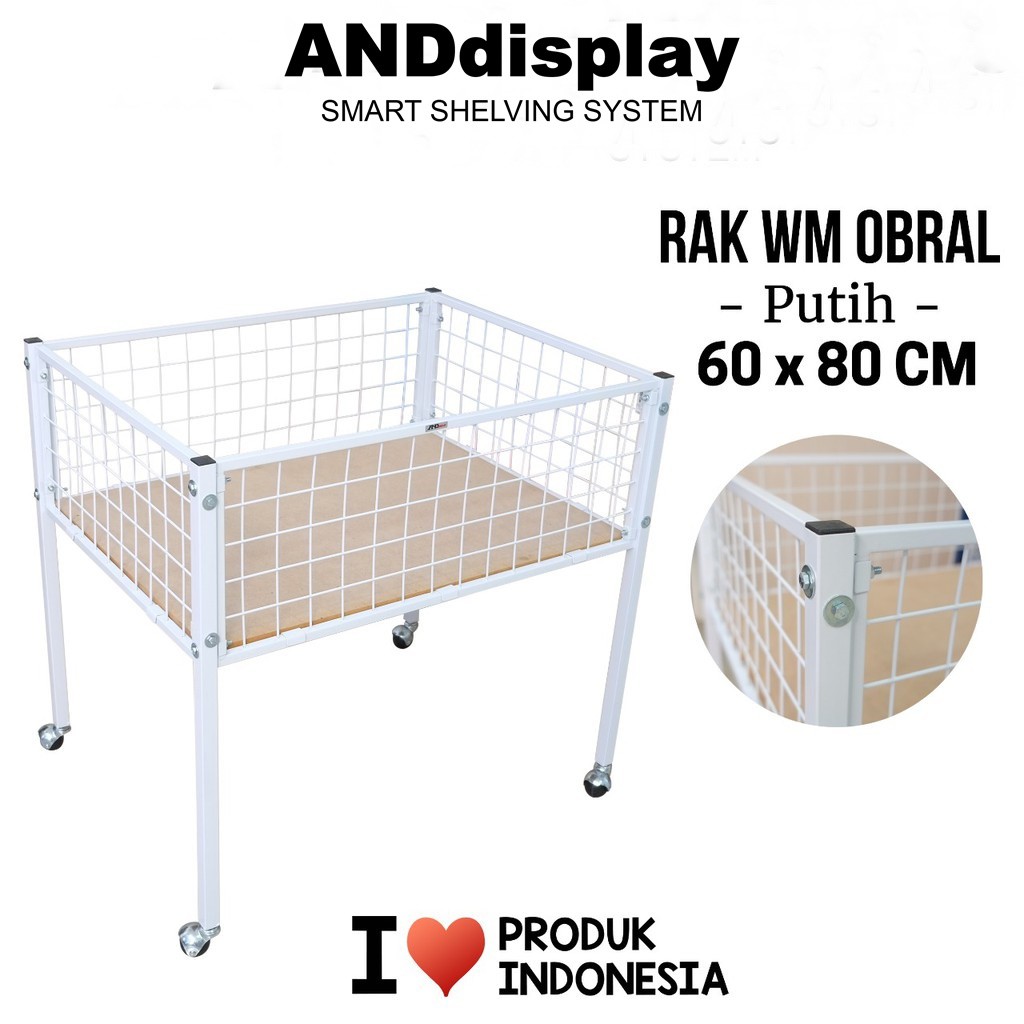 RAK OBRAL WIREMESH 60*80 CM BOX WAGON KERANJANG SERBAGUNA ANDDISPLAY