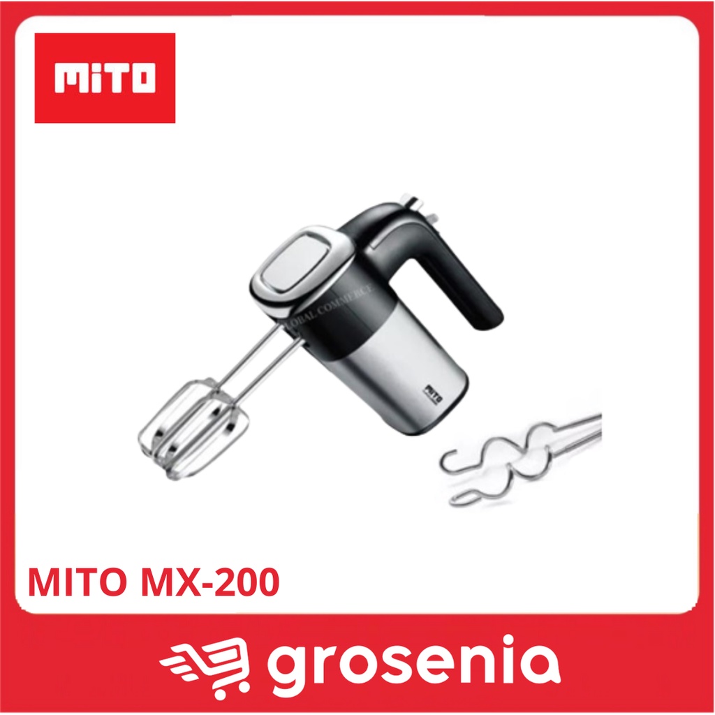 MITOCHIBA Hand Mixer Pengaduk Adonan Kue 5 Kecepatan Turbo Mx200