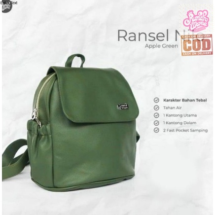 TAS RANSEL K NILO WRN APPLE GREEN RUMAH WARNA