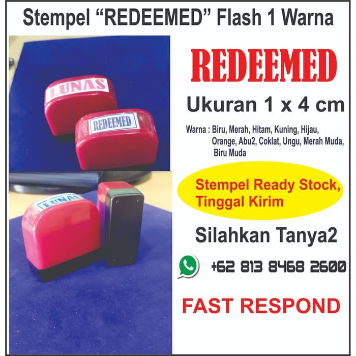 

Stempel Redeemed Flash 1 Warna