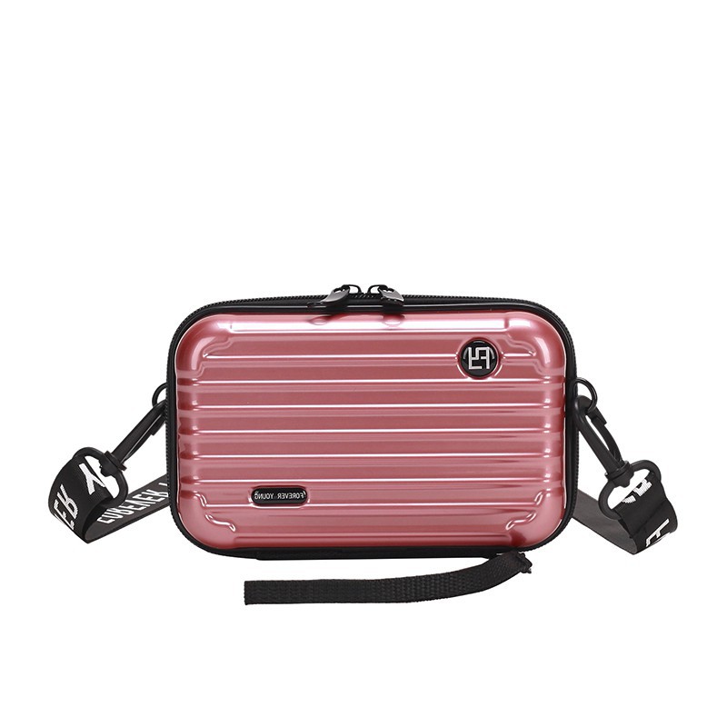 [ READY ] Tas Selempang Cewek trendy / Tas Selempang Model Koper Mini Import 029 sling bag wanita tas bahu wanita tas mini selempang tas mini tas make up tas wanita terbaru tas wanita import tas wanita murah