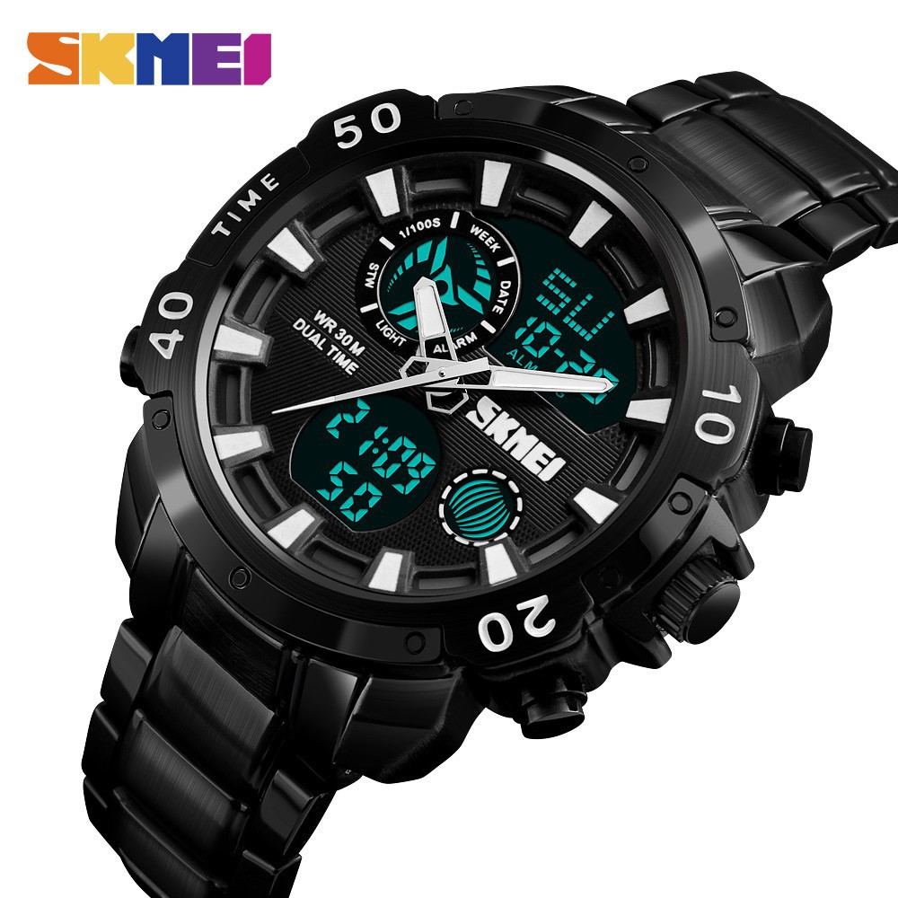 SKMEI 1306 Jam Tangan Kasul Analog Digital Pria Sport Rantai Anti Air New Design