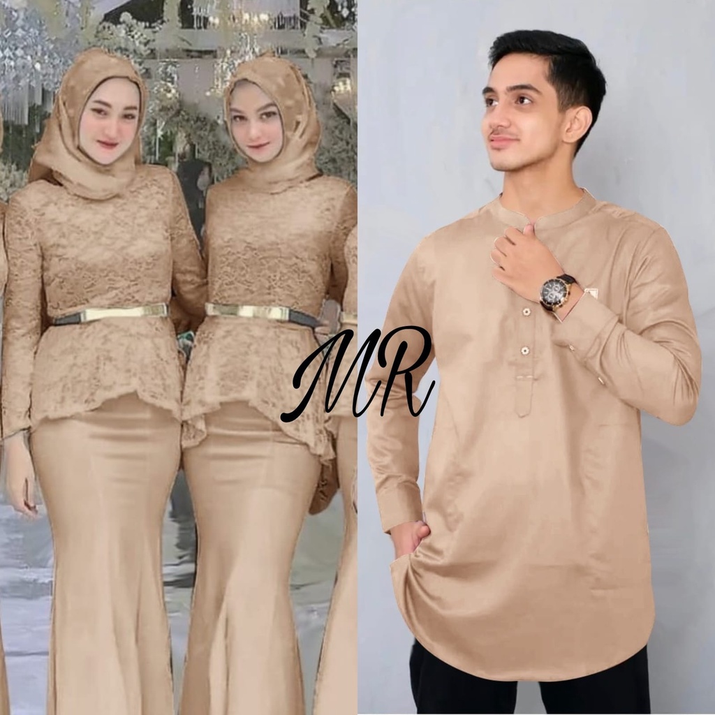 PCS CP KAHIYANG FASHION PAKAIAN COUPLE PASANGAN KOKO DAN GAMIS MAXY MR