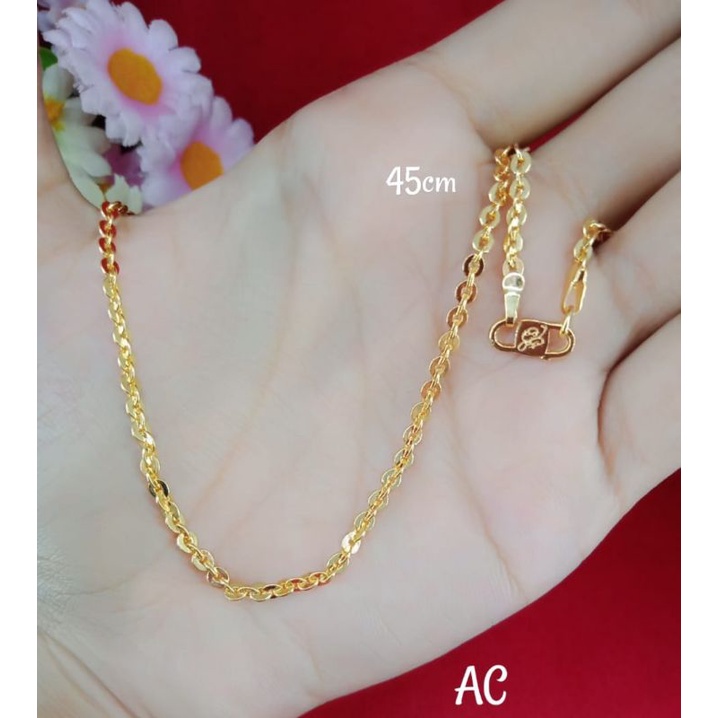Kalung aksesoris/perhiasan wanita emas muda kadar 35%