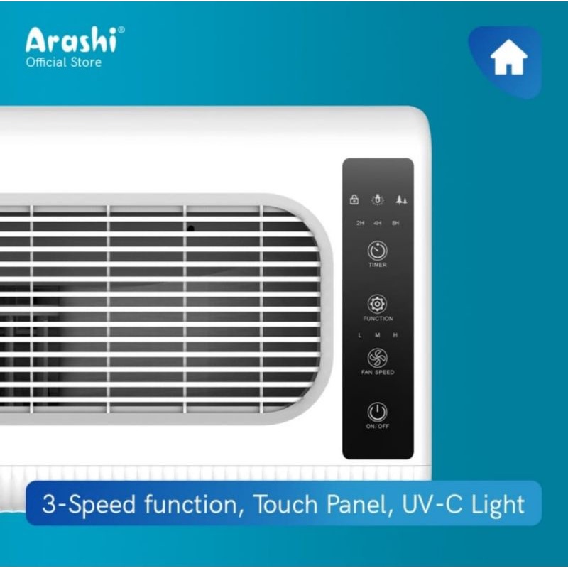 air purifier ARASHI AAP 401 with hepa filter maximal filtrasi