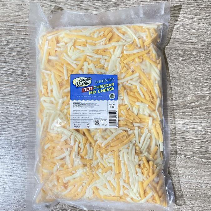 

READY COD Green Valley Shredded Red Cheddar Mix 1kg