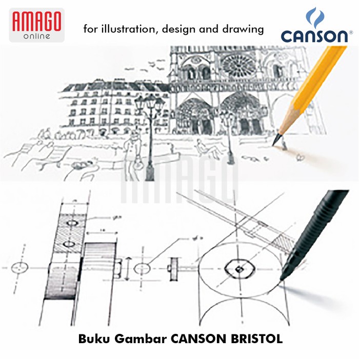 Buku CANSON Bristol A4 - 20 sheets - 250 gsm - Pad - 200457120