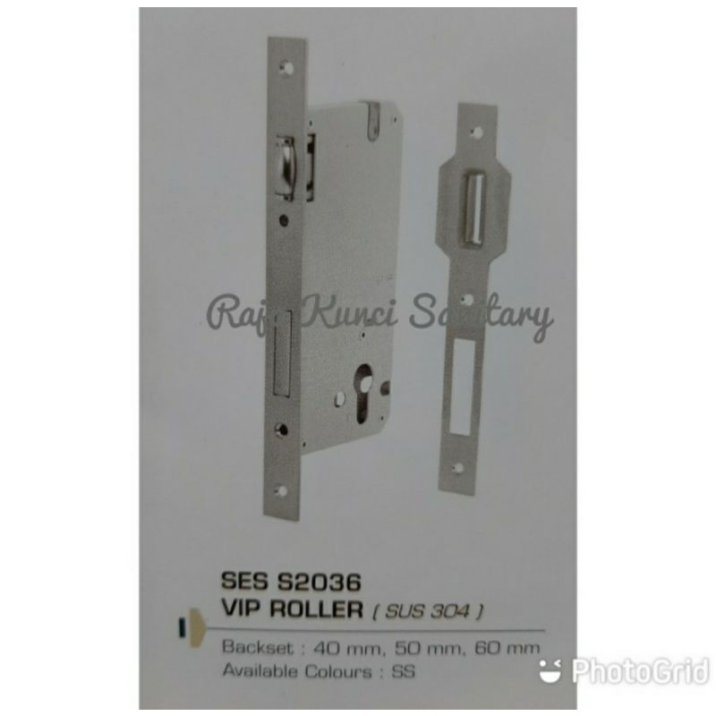 Kunci Pelor SES/Lockcase Pelor SES S2036-50mm Stainless SUS 304 +Cylinder VIP 60mm Komputer/SES