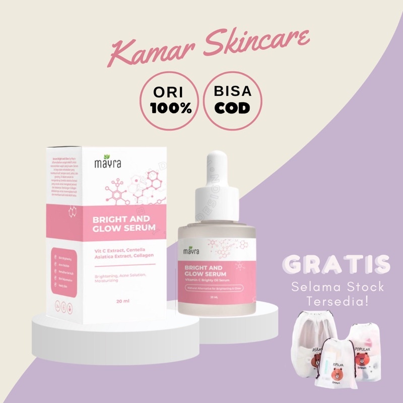 (READY) Serum Wajah Mayra Brightening ORIGINAL (BISA COD) - BPOM Mayra Serum organik SERUM BRIGHT & 