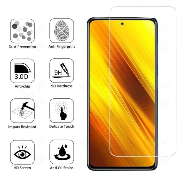 XIAOMI POCOPHONE POCO X5 5G C40 M4 PRO M3 PRO 5G X3 NFC X3 PRO F3 5G TEMPRED GLASS KACA BENING CLEAR TRANSPARAN TEMPERED PELINDUNG LAYAR SCREEN GUARD NON LIST XIAOMI