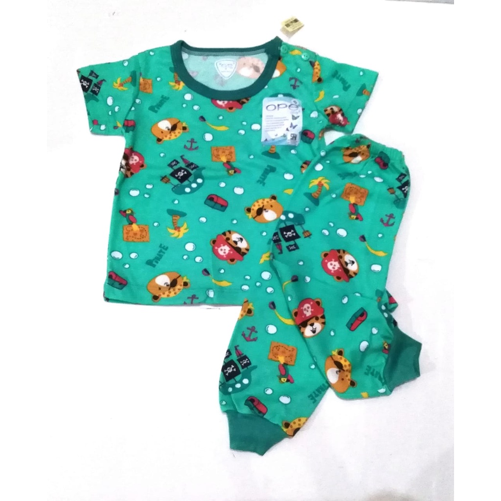 Setelan Baju Bayi Halus Pendek Panjang &quot;OP&quot; S,M dan L