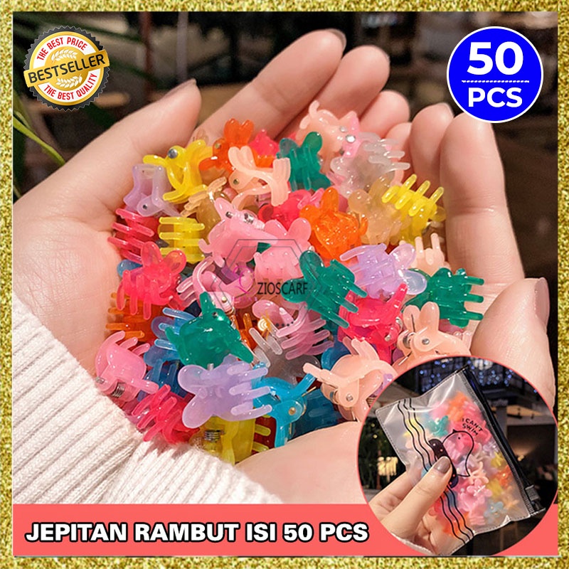 Jepit Rambut Korea Anak Perempuan Bentuk Bunga Kecil 50 pcs Aksesoris Hiasan Jepitan Rambut fashion Wanita korea AK146