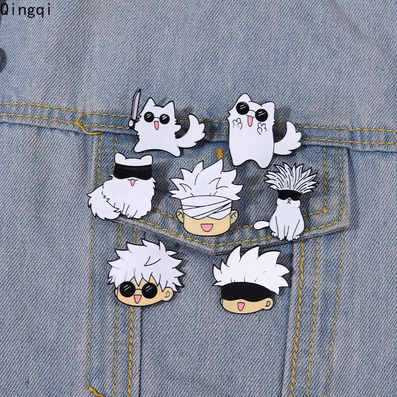 Bros Pin Enamel Desain Kartun Anime Komik Jujutsu Kaisen Gojo Satoru Untuk Aksesoris Pakaian