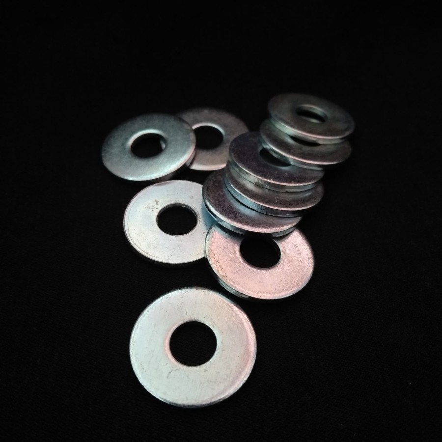 RING PLAT PUTIH M8 (RING PLAT 12) TEBAL 1MM