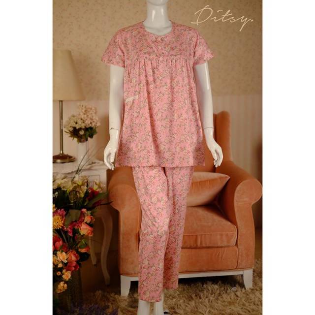 Lacey pajamas ditsy / daster / piyama katun jepang
