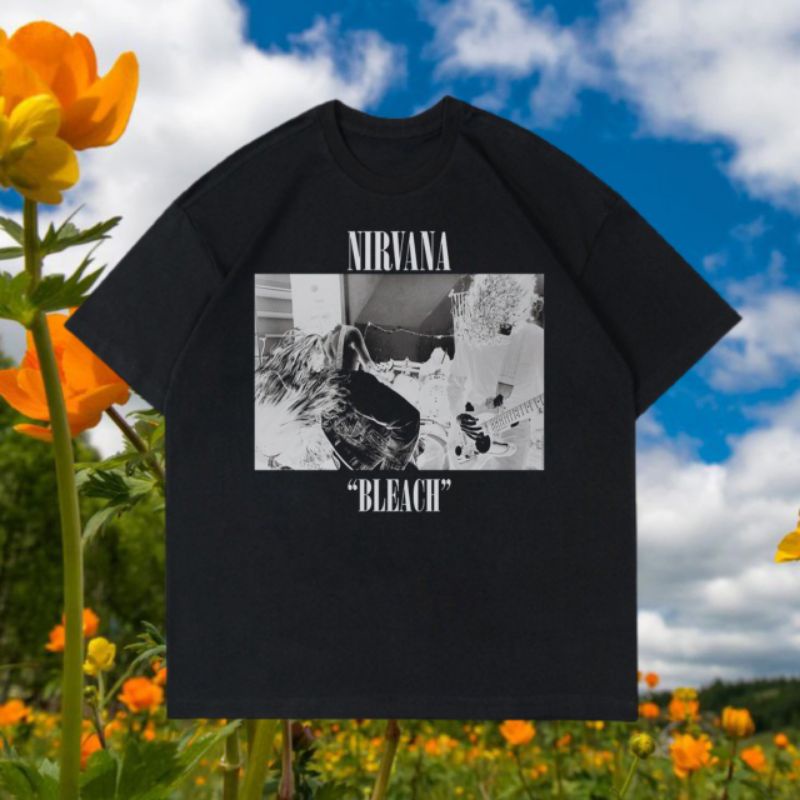 KAOS NIRVANA - BLEACH BAJU BAND | T SHIRT | BOOTLEG | VINTAGE | OVERSIZE | HOMAGE TEE