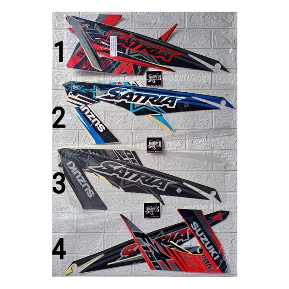 STIKER STRIPING LIS BODY MOTOR SUZUKI SATRIA F SATRIA FU TAHUN 2015-2016